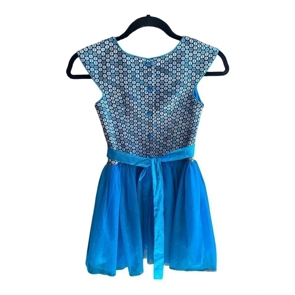 NWOT-JONA MICHELLE-BLUE SHIMMER DRESS-SIZE 7